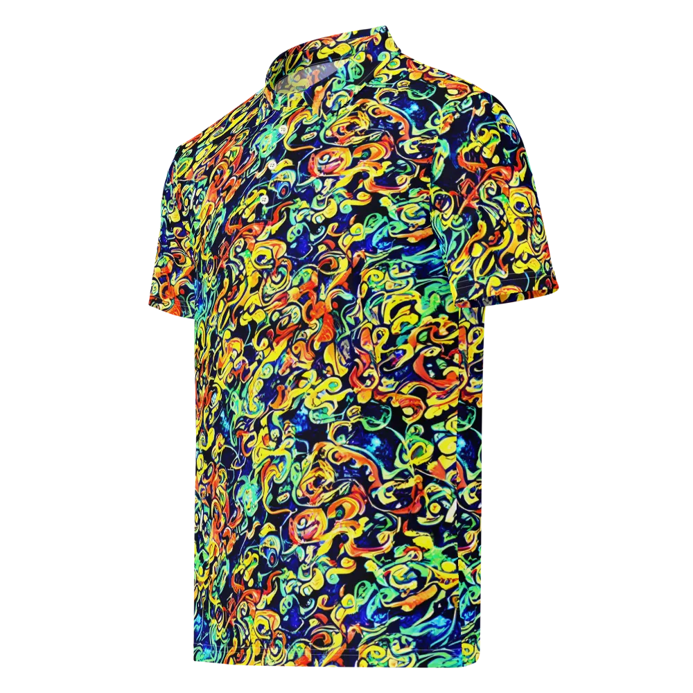 Lucid Tangle on Men's Slim Fit Polo Shirt — Left Front