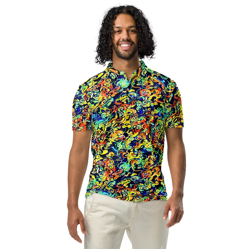 Lucid Tangle on Men's Slim Fit Polo Shirt — Front