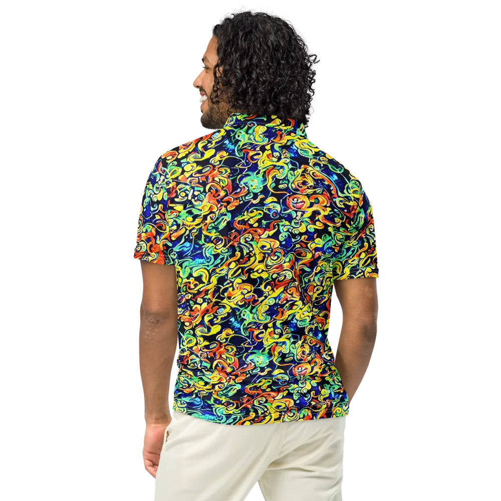 Lucid Tangle on Men's Slim Fit Polo Shirt — Back