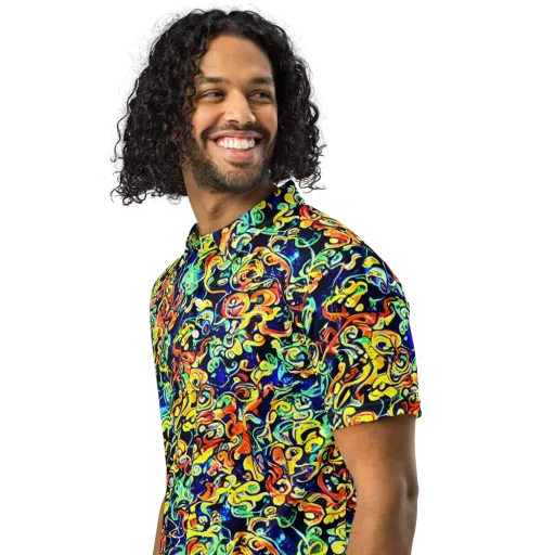 Lucid Tangle on a Men's Slim Fit Polo Shirt