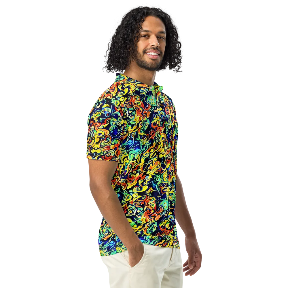 Lucid Tangle on Men's Slim Fit Polo Shirt — Right Front