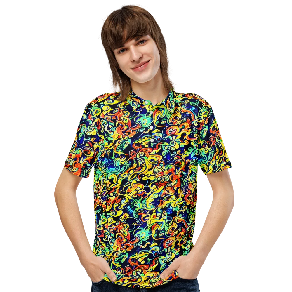 Lucid Tangle on Men's Slim Fit Polo Shirt — Front