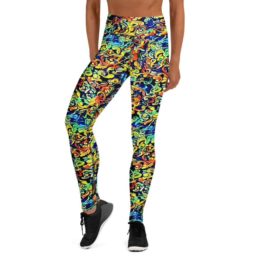 Lucid Tangle on Yoga Leggings — Front