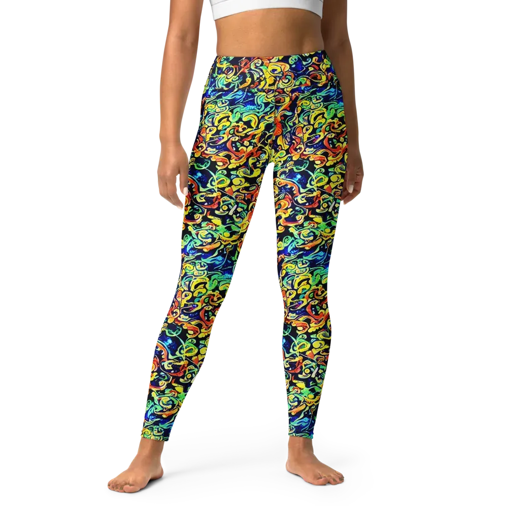 Lucid Tangle on Yoga Leggings — Front