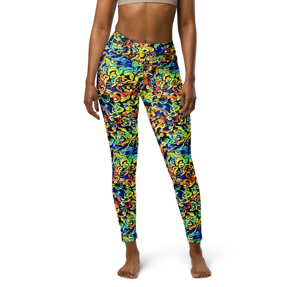 Lucid Tangle on Yoga Leggings — Front