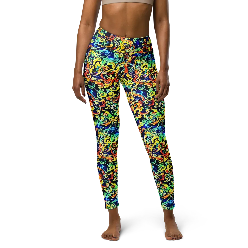 Lucid Tangle on Yoga Leggings — Front