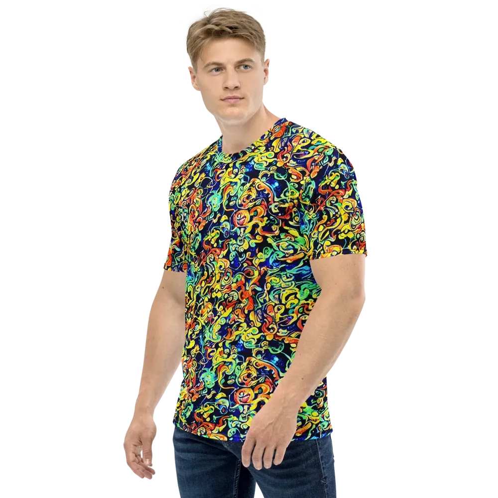 Lucid Tangle on Men's Crew Neck T-Shirt — Left