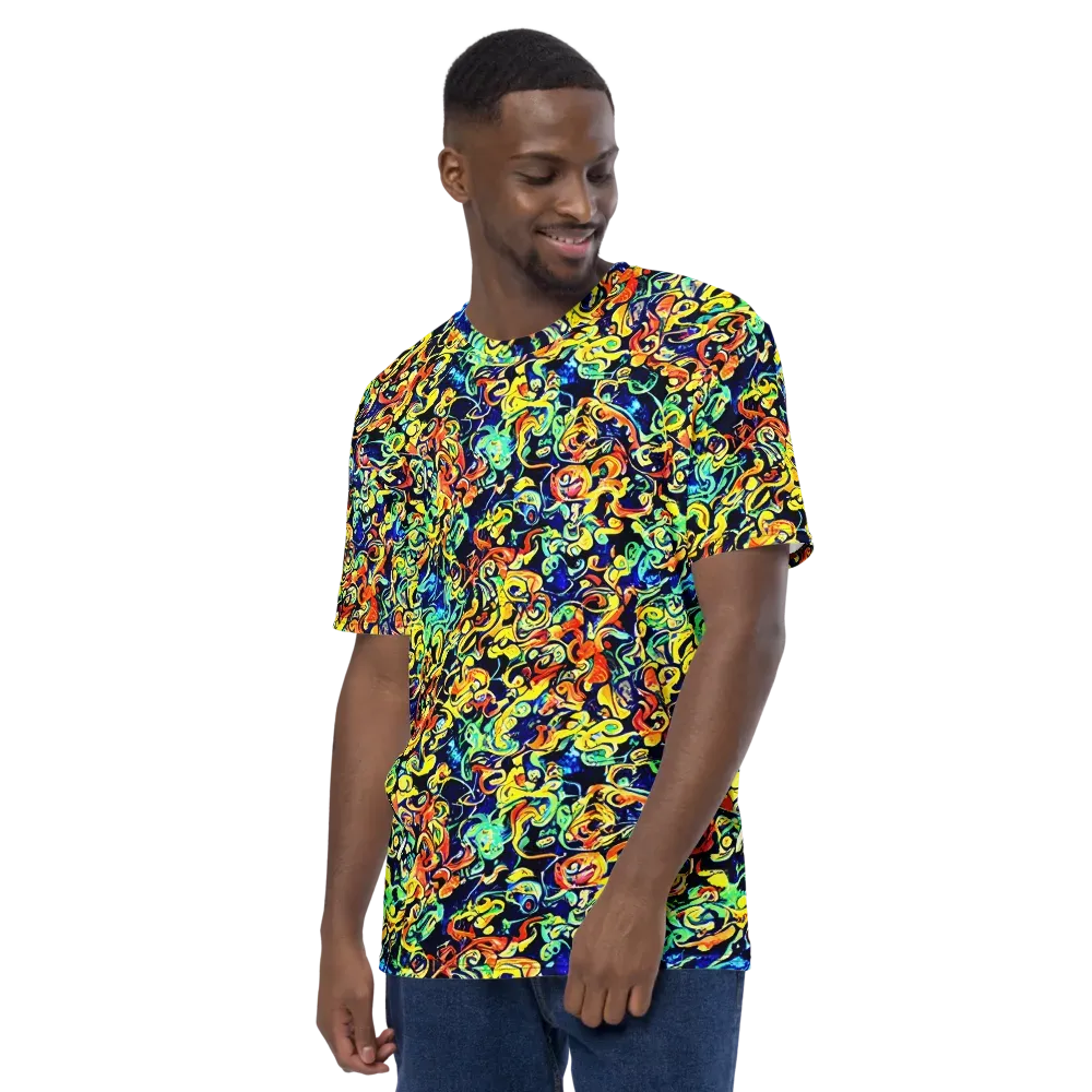 Lucid Tangle on Men's Crew Neck T-Shirt — Left