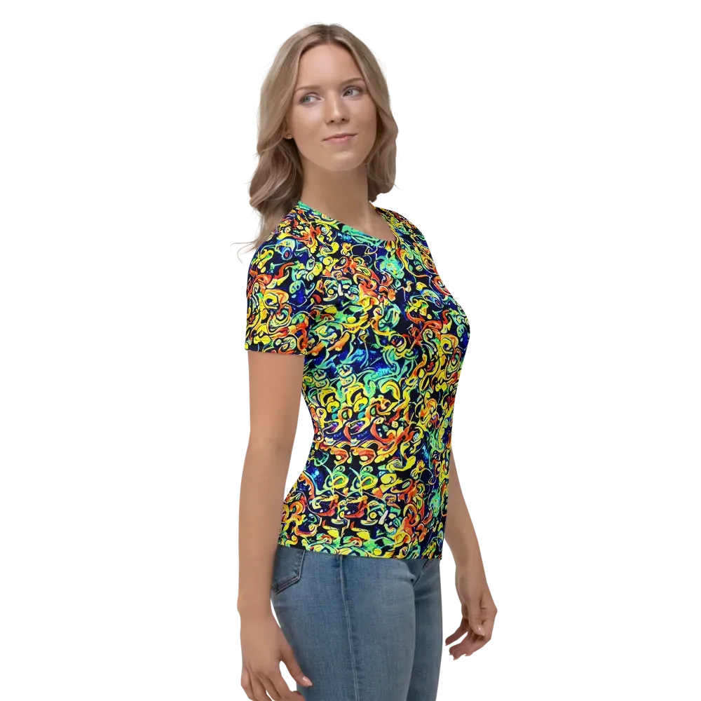 Lucid Tangle on Women's Crew Neck T-Shirt — Right