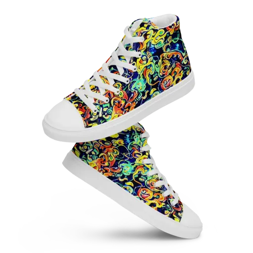 Lucid Tangle on a Women's High Top Canvas Shoes