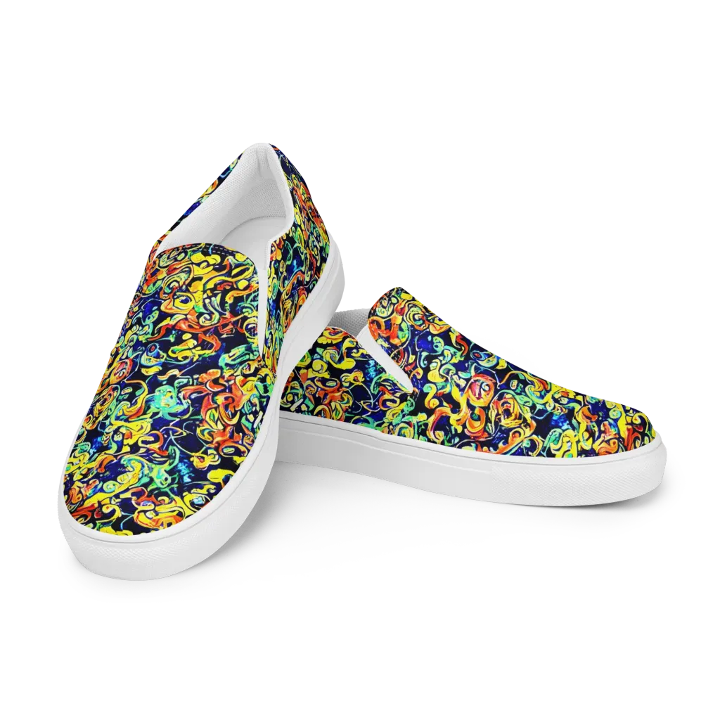 Lucid Tangle on Men's Slip-On Canvas Shoes — Left Front