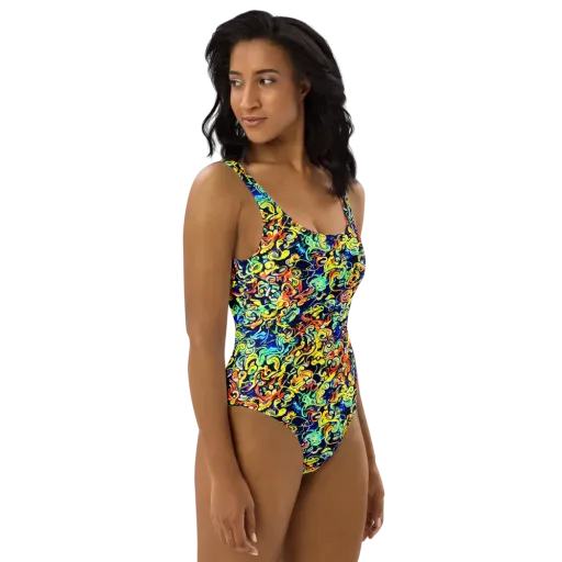 Lucid Tangle on a One-Piece Swimsuit