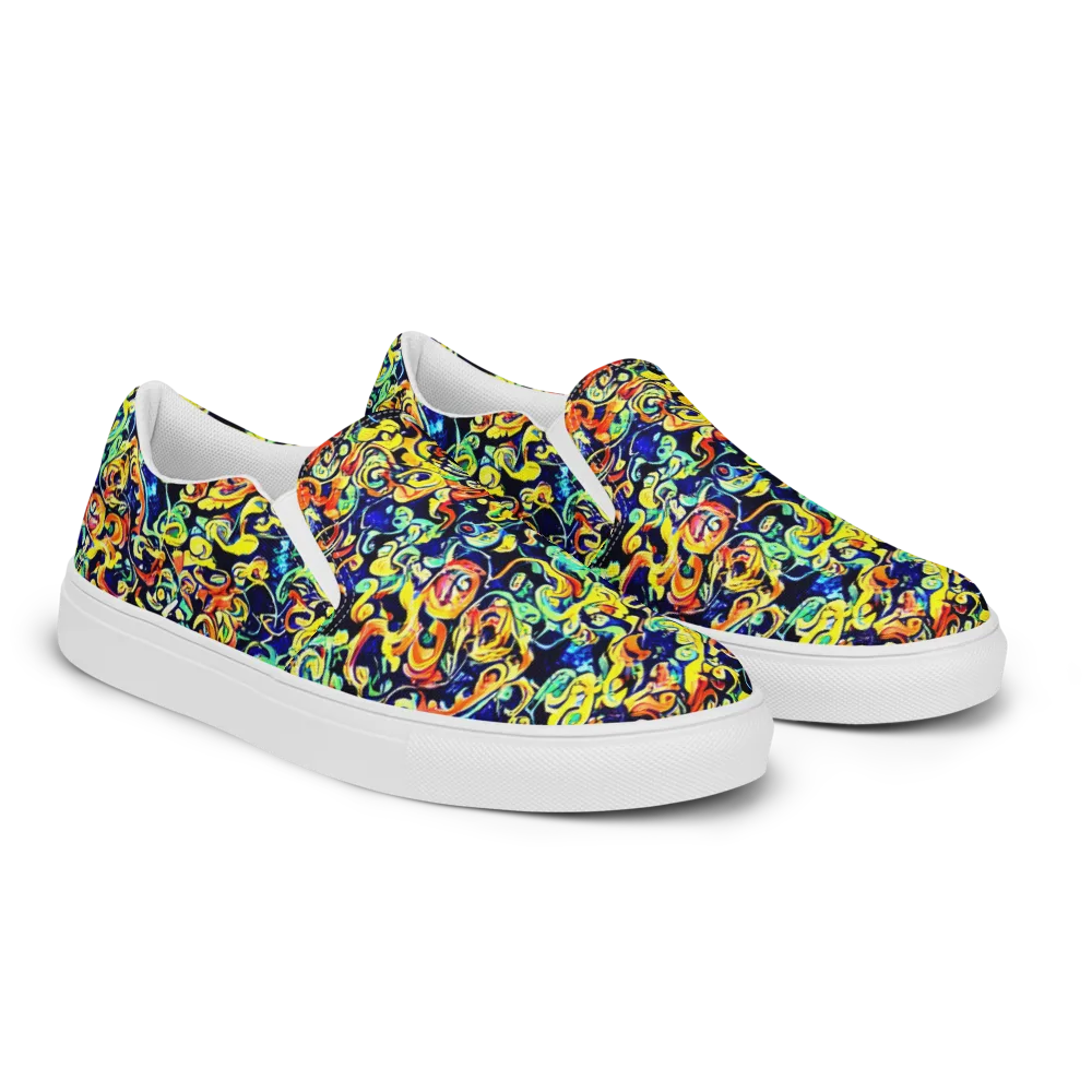 Lucid Tangle on Women's Slip-On Canvas Shoes — Right Front