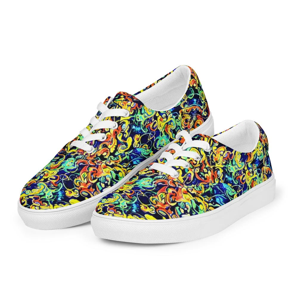 Lucid Tangle on Men's Lace-Up Canvas Shoes — Left Front