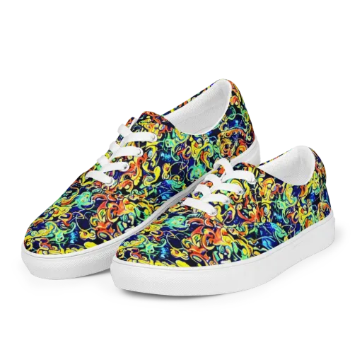Lucid Tangle on a Men's Lace-Up Canvas Shoes