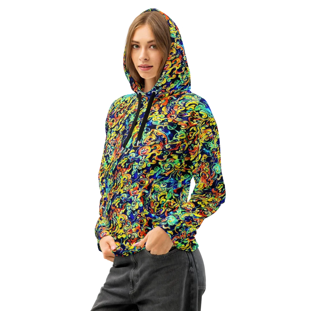 Lucid Tangle on Cotton Hoodie — Left Front