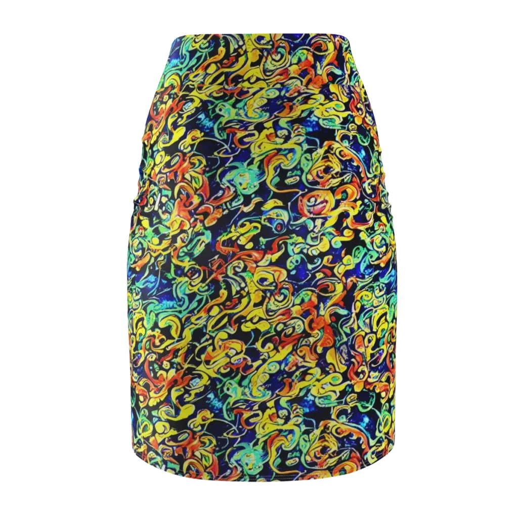 Lucid Tangle on Pencil Skirt — Back