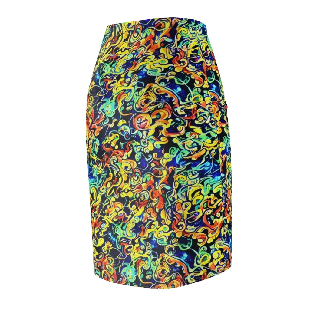 Lucid Tangle on Pencil Skirt — Back Side