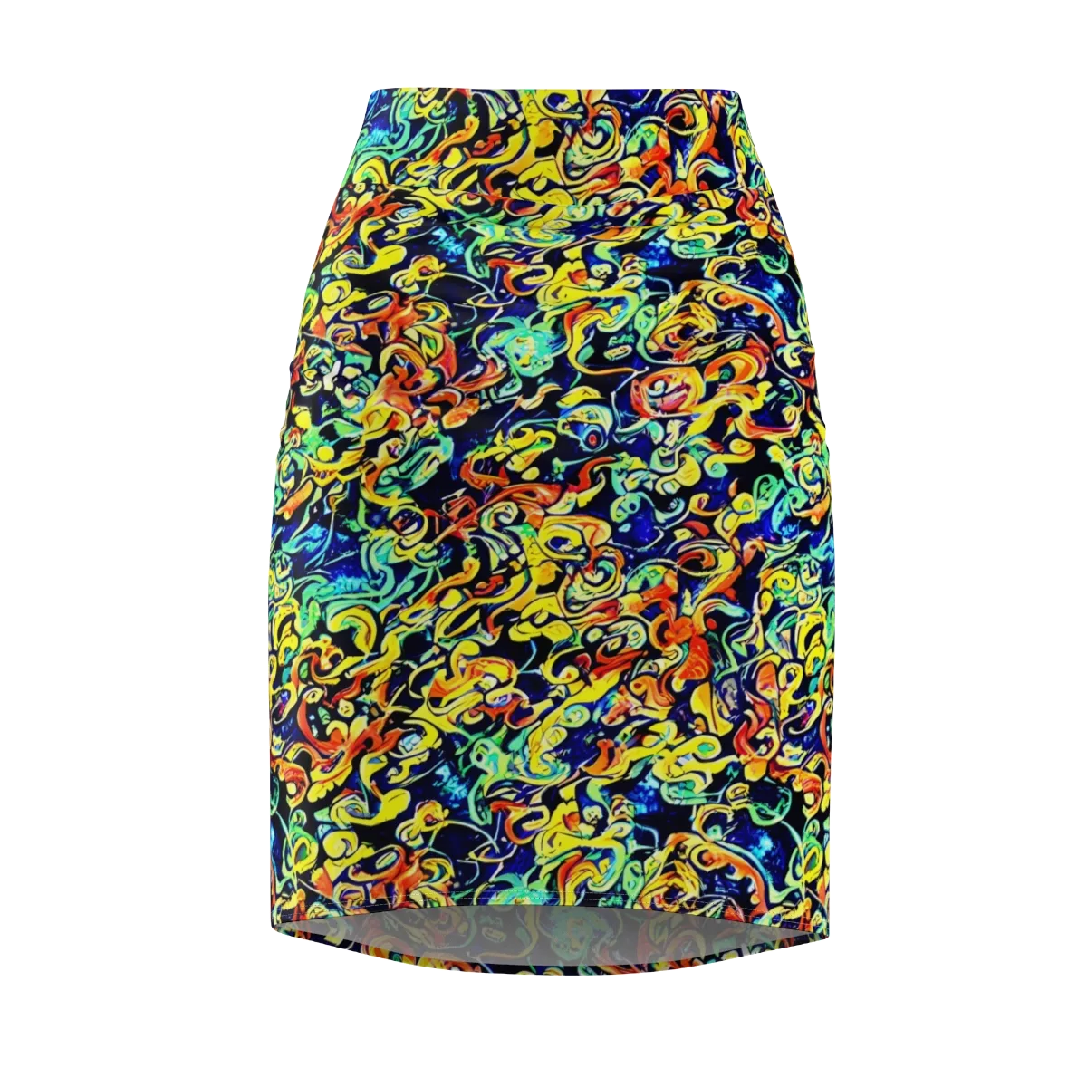 Lucid Tangle on Pencil Skirt — Front