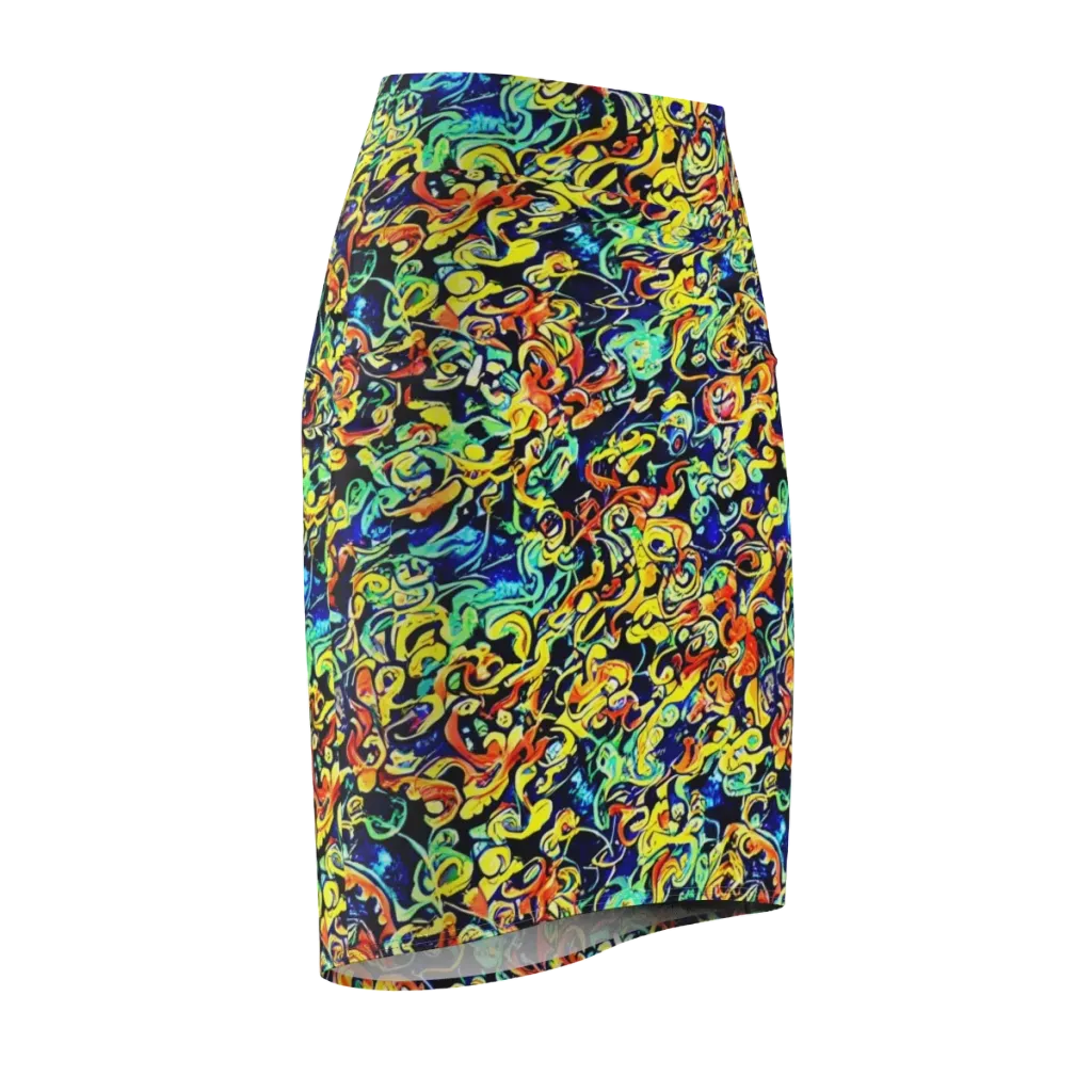 Lucid Tangle on Pencil Skirt — Front Side