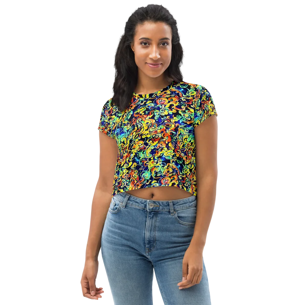 Lucid Tangle on Crop Tee — Front