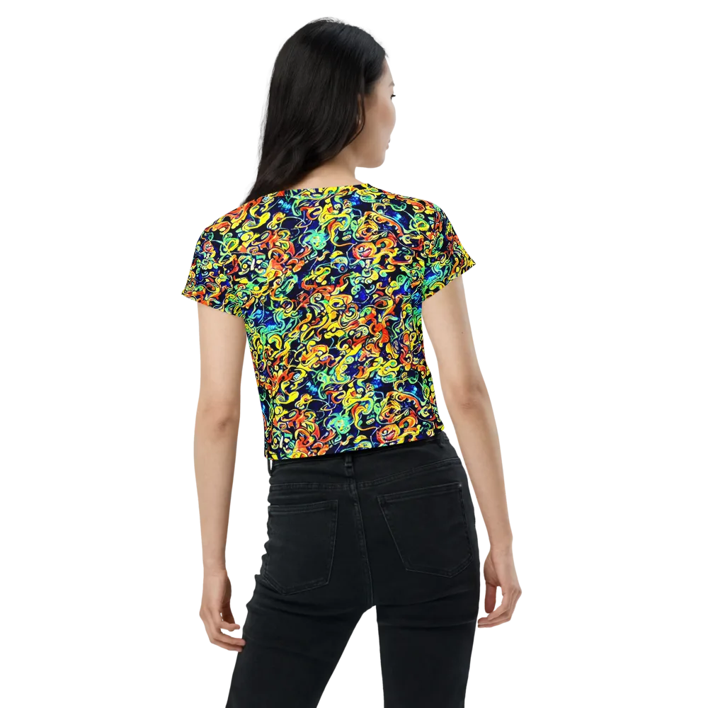 Lucid Tangle on Crop Tee — Back