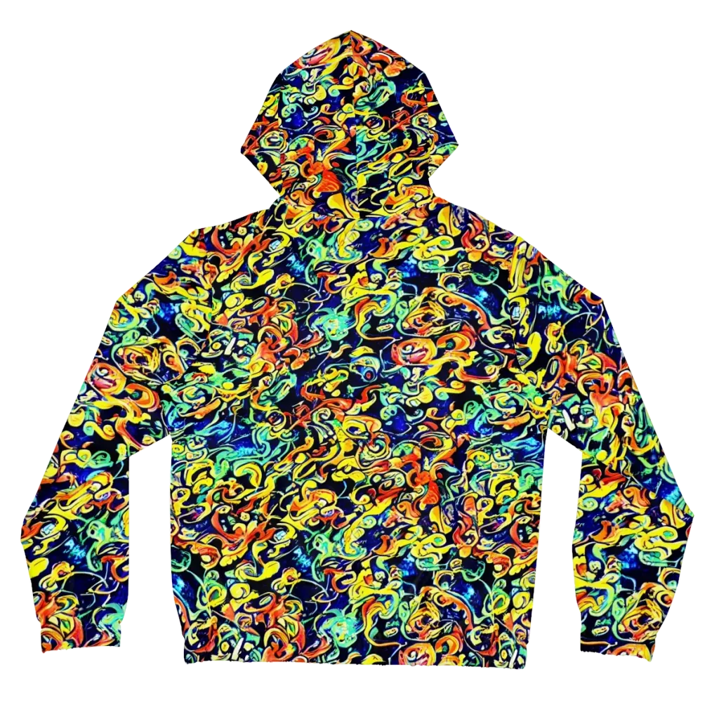 Lucid Tangle on Women's Full-Zip Hoodie — Back
