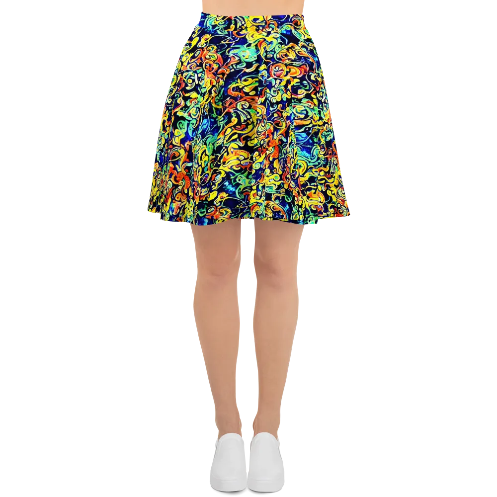 Lucid Tangle on Skater Skirt — Front