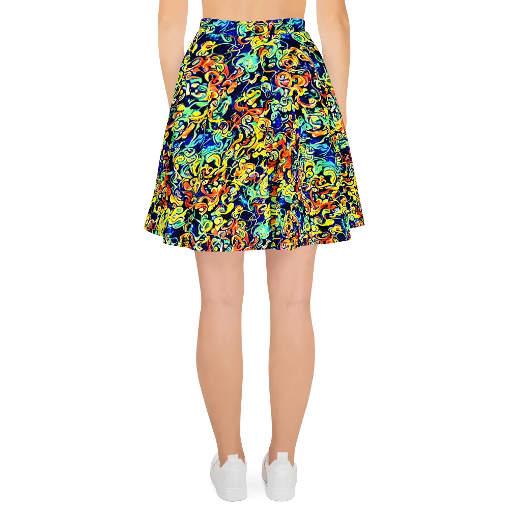 Lucid Tangle on Skater Skirt — Back