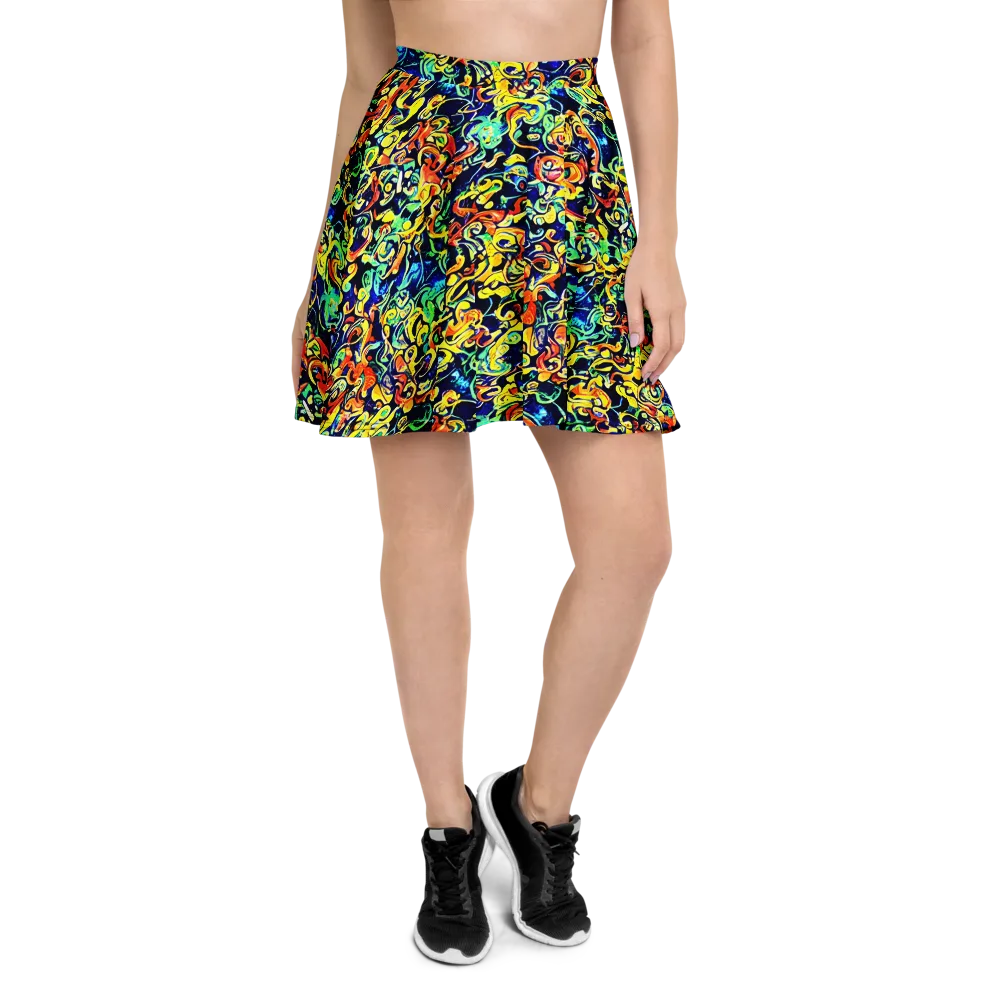 Lucid Tangle on Skater Skirt — Front