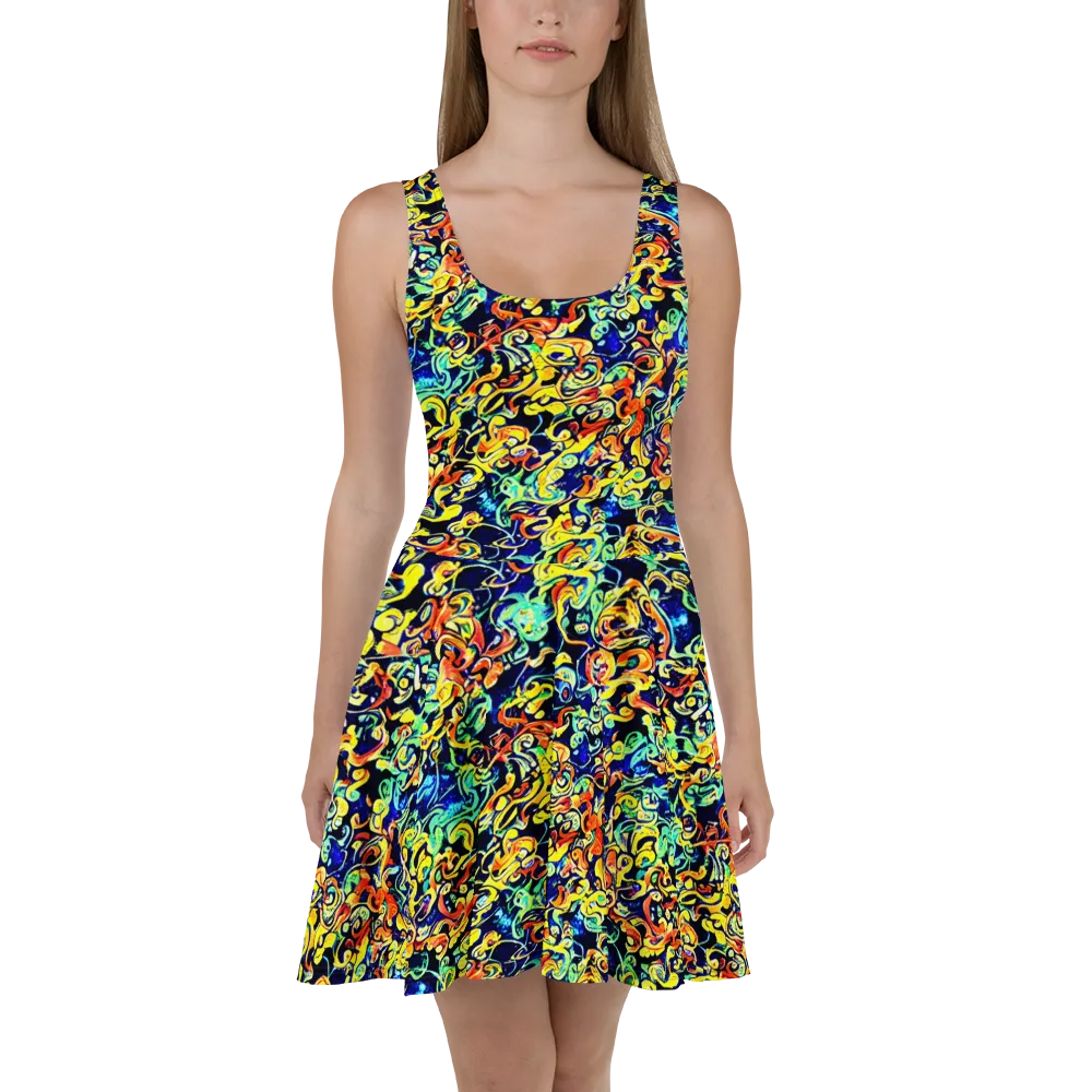 Lucid Tangle on Skater Dress — Front