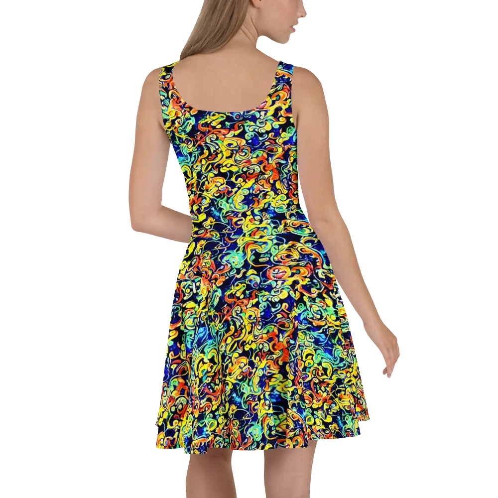 Lucid Tangle on Skater Dress — Back