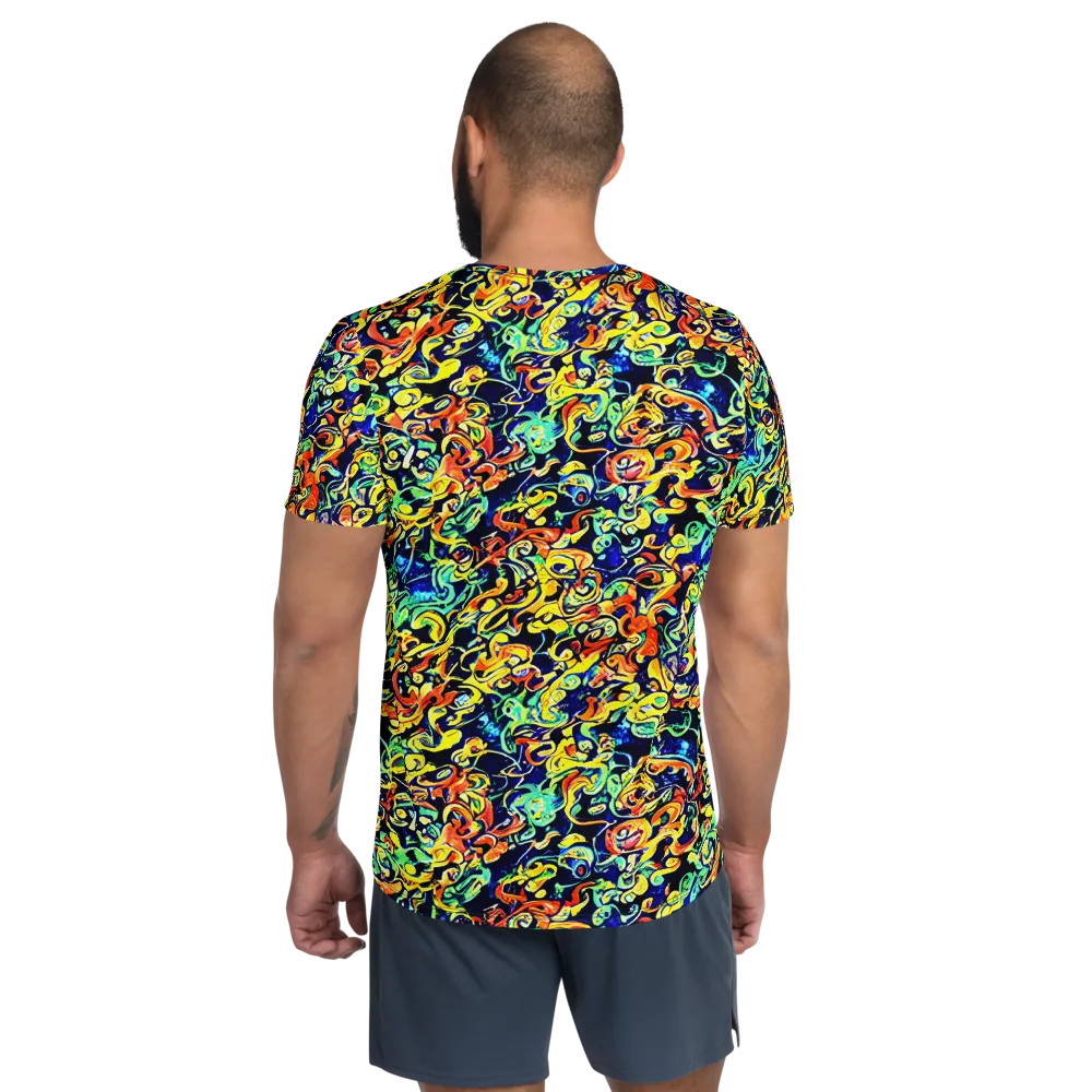 Lucid Tangle on Men's Athletic T-Shirt — Back
