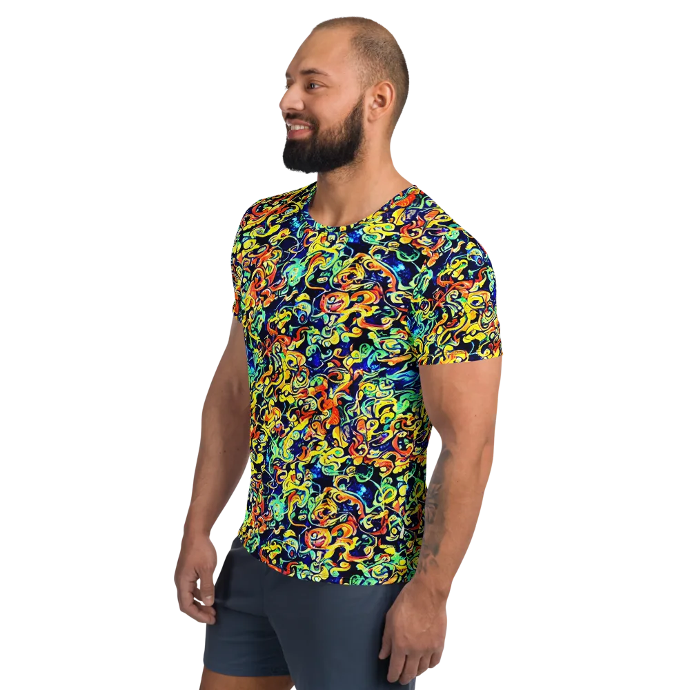 Lucid Tangle on Men's Athletic T-Shirt — Left