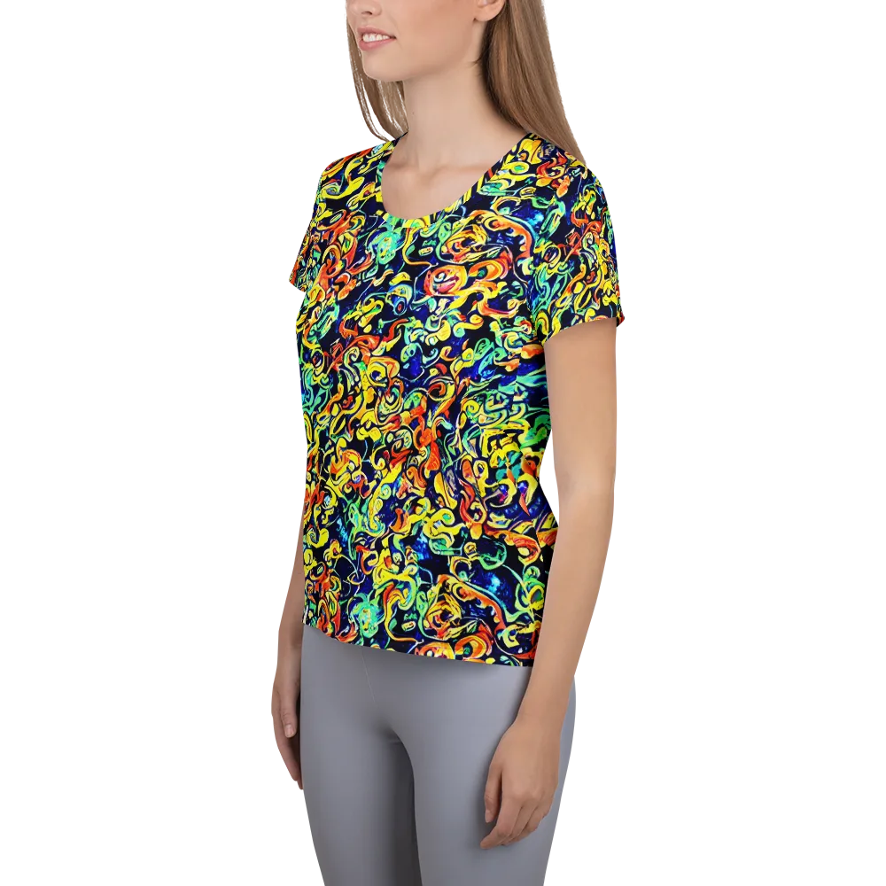 Lucid Tangle on Women's Athletic T-Shirt — Left