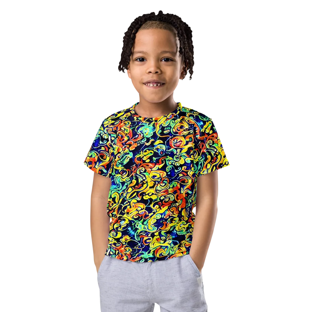 Lucid Tangle on Kids Crew Neck T-Shirt — Front