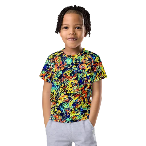 Lucid Tangle on a Kids Crew Neck T-Shirt