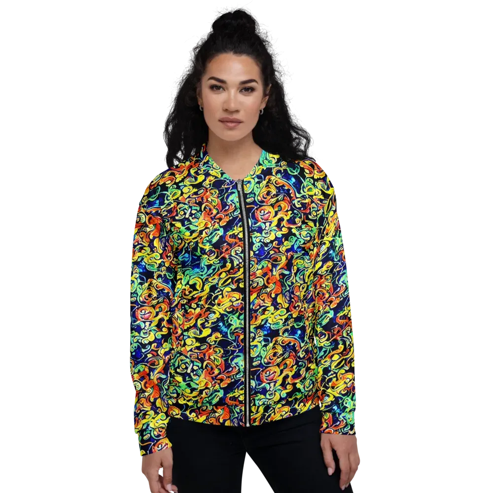 Lucid Tangle on Bomber Jacket — Front