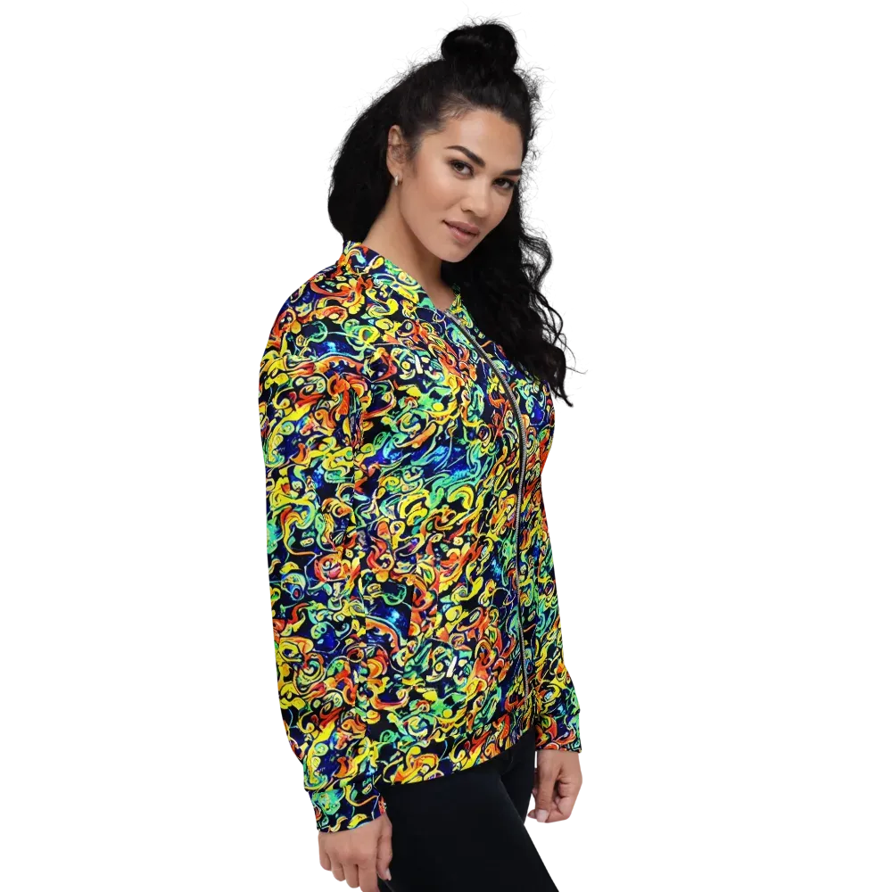 Lucid Tangle on Bomber Jacket — Right