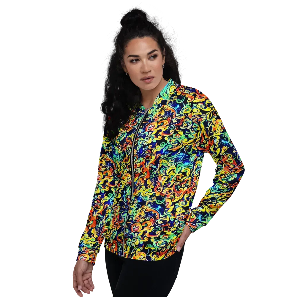 Lucid Tangle on Bomber Jacket — Left