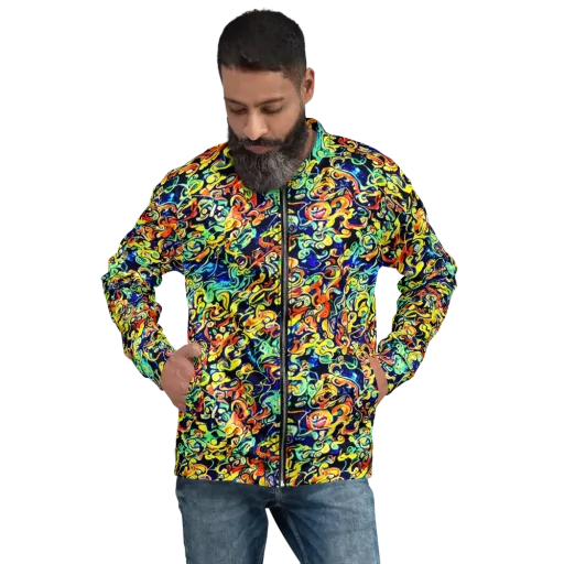 Lucid Tangle on a Bomber Jacket