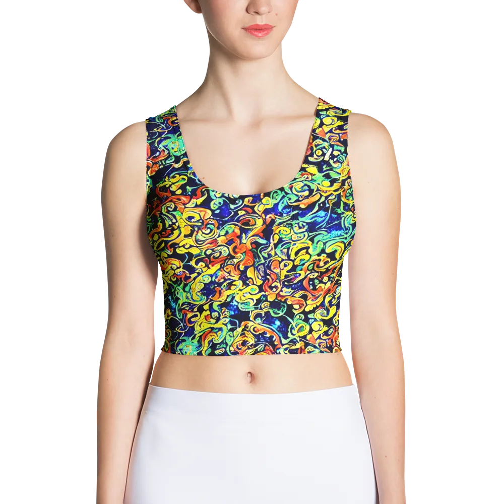 Lucid Tangle on Crop Top — Front
