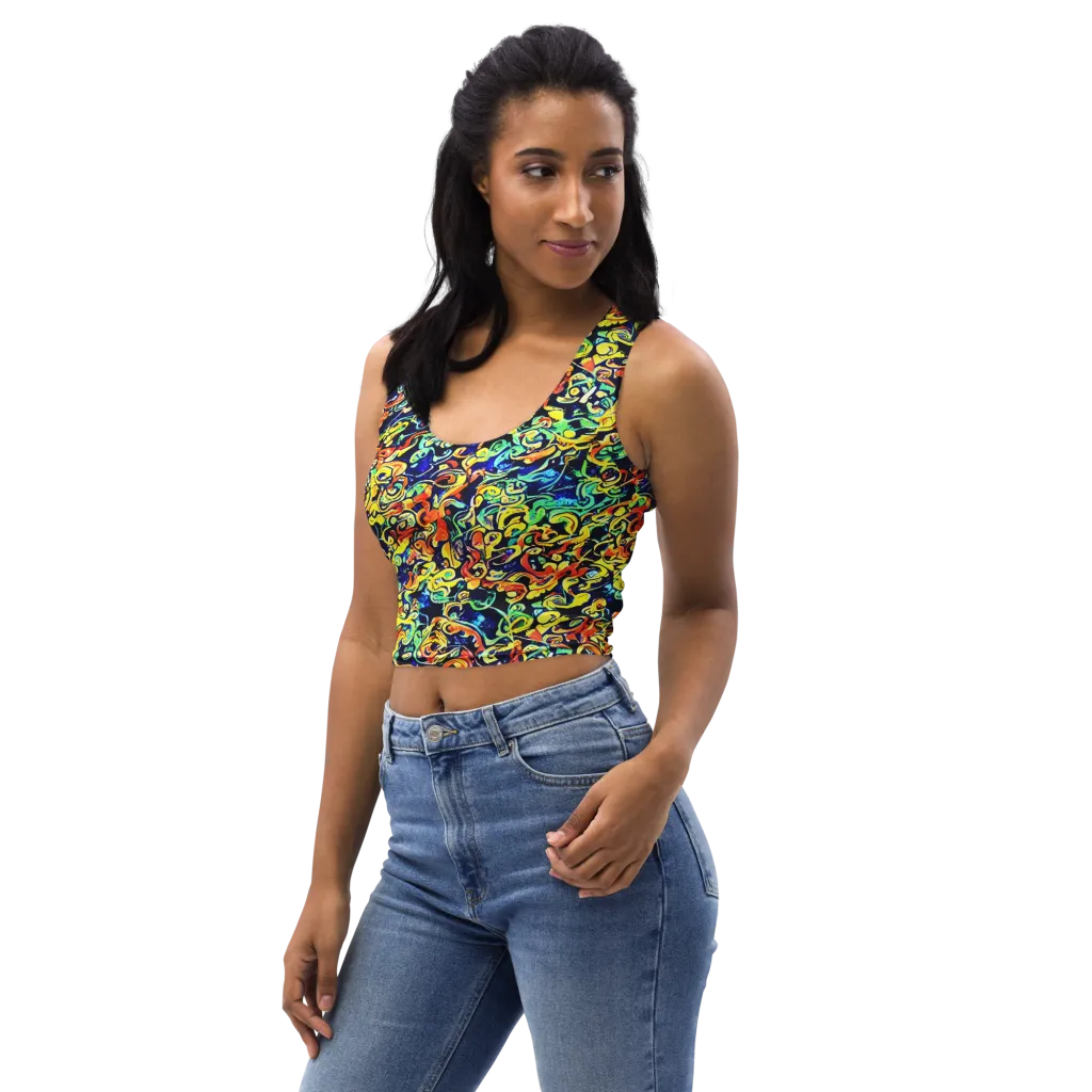 Lucid Tangle on Crop Top — Left Front