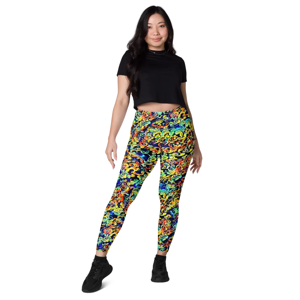 Lucid Tangle on Leggings with Pockets — Front