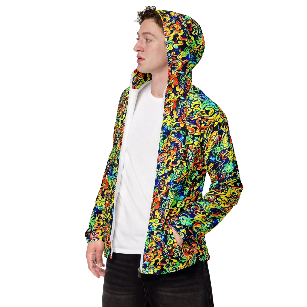 Lucid Tangle on Men's Windbreaker — Left Front