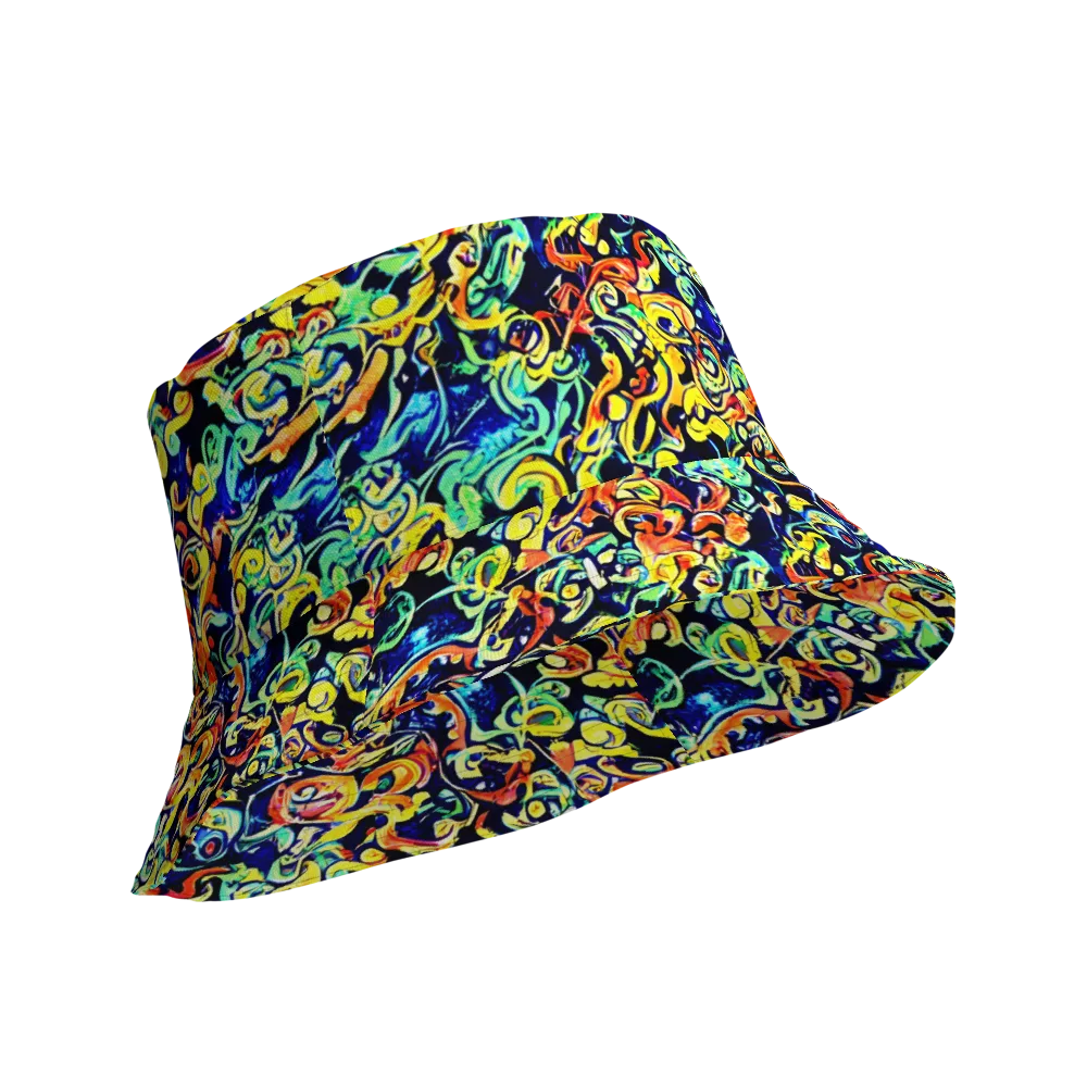 Lucid Tangle on Reversible Bucket Hat — Product details Outside
