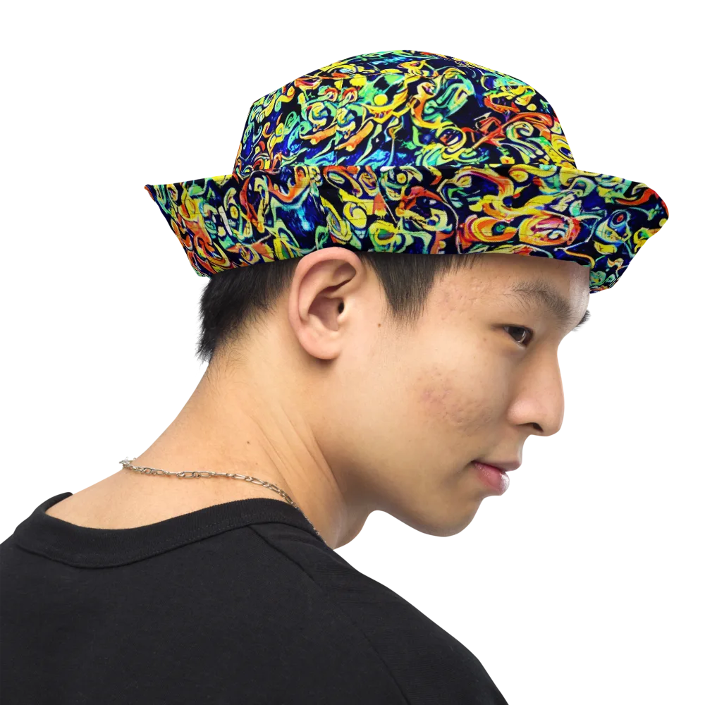 Lucid Tangle on Reversible Bucket Hat — Right Outside