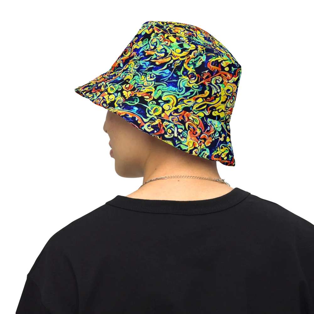 Lucid Tangle on Reversible Bucket Hat — Back Inside