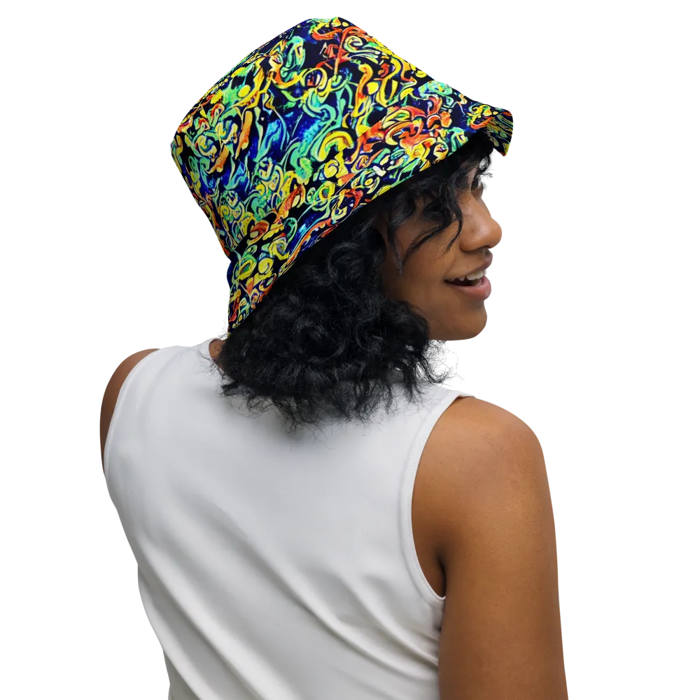 Lucid Tangle on Reversible Bucket Hat — Right Outside