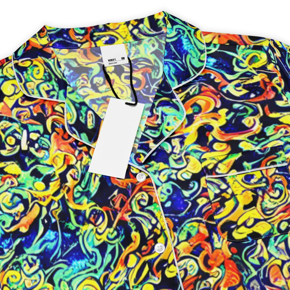 Lucid Tangle on Women's Short Sleeve Pajama Top — Product details